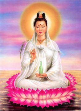 Religious Painting - Kuan Yin the goddess of infinite mercy and compassion Buddhism